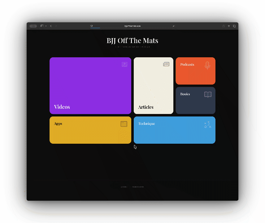 BJJ Off The Mats layout